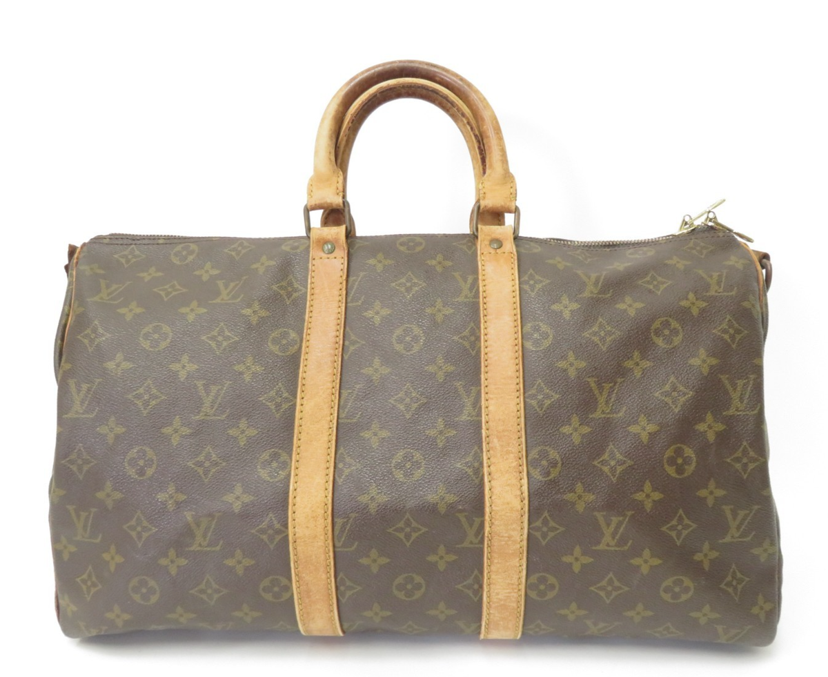 Louis Vuitton Monogram Duffle Boston Bag Keepall 45 Bandoulier Old