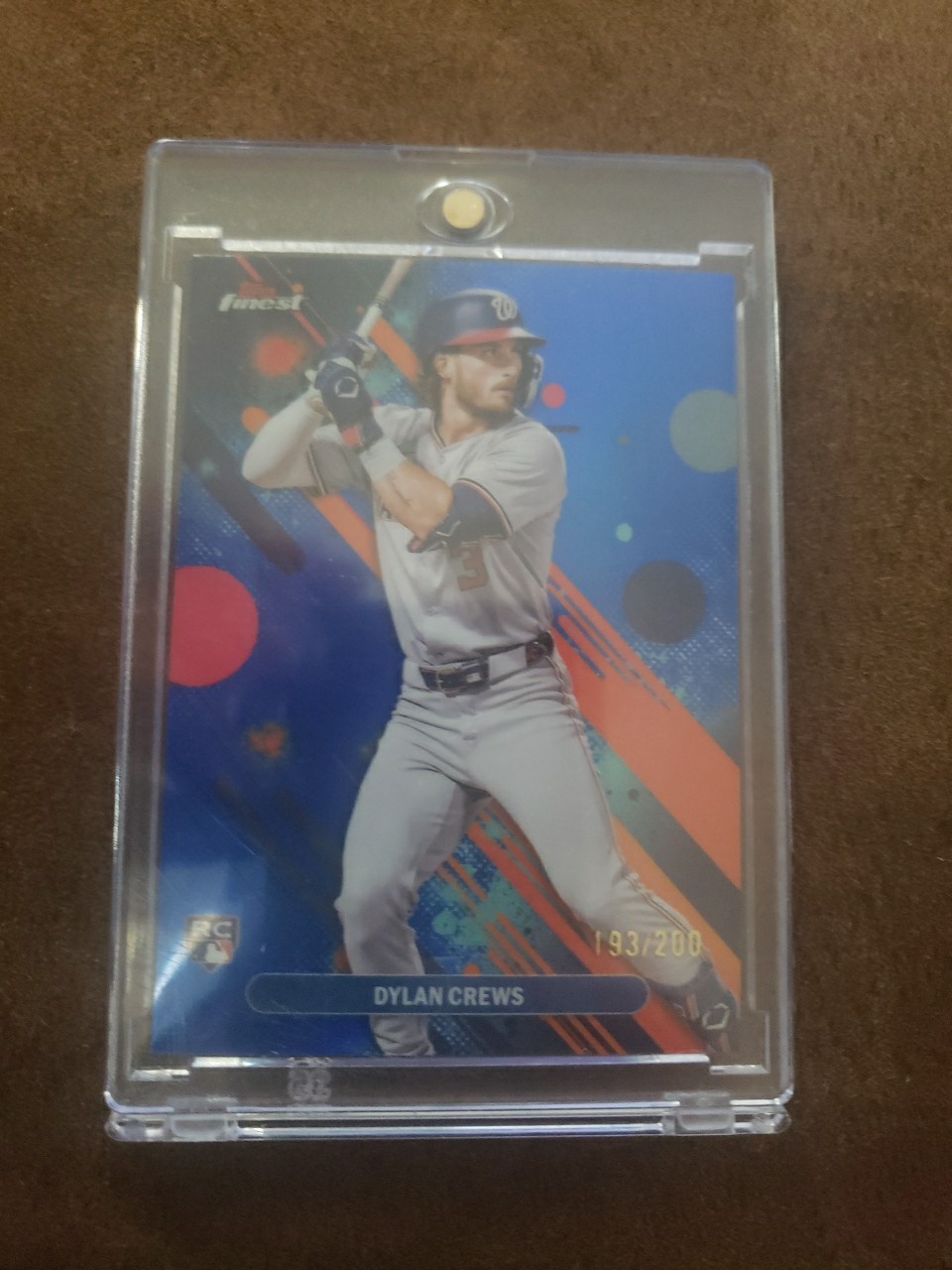 2025 Topps Finest - Common Dylan Crews #34 Blue Refractor /200 (RC) EA052