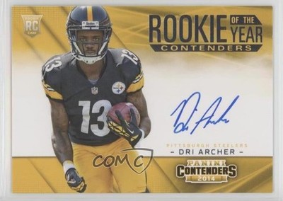 2014 Panini Contenders Rookie of the Year RPS Dri Archer #ROY-DA Auto RC 0v1
