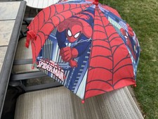 Vintage Used Umbrella Marvel Spiderman Web Kids/Youth Spider-Man Spider Man Red