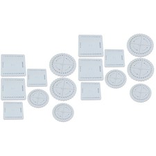  2 Pieces Square Beading Cord Disc Round Counting Tool for Weaving