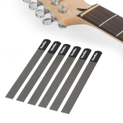 StewMac Gauged Nut Slotting File Set for Electric Guitar, for Light Strings -...