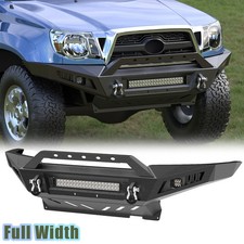 Steel Black Front Bumper For 2005-2015 Toyota Tacoma With Led Light Winch Plate Steel Black Front Bumper For 2005-2015 Toyota Tacoma With Led Light Winch Plate