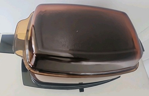 Vintage West Bend Cooker Plus Brown Stripes 1.5 qt 5275 w/ Casserole Lid WORKS - Picture 4 of 11