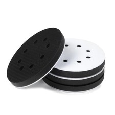 4 Pack Premium Foam Sanding Pads, 5 Inch 8 Holes Hook and Loop Sponge Cushion Bu