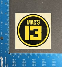 Original Vintage Macs 13 Automotive Chemicals Racing Decal Sticker 70s Toolbox Original Vintage Macs 13 Automotive Chemicals Racing Decal Sticker 70s Toolbox