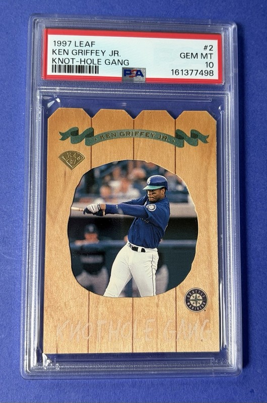 1997 Leaf Ken Griffey Jr Knot Hole Gang Seattle Mariners #2 PSA 10 #/5000