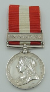 Victorian Fenian Raid Medal 1866 Clasp 19th Battalion Volunteer Militia Infantry