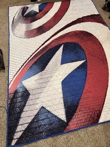 TWIN SIZE ( MARVEL ) Comics CAPTAIN AMERICA Kids Quilted Comforter Bedspread