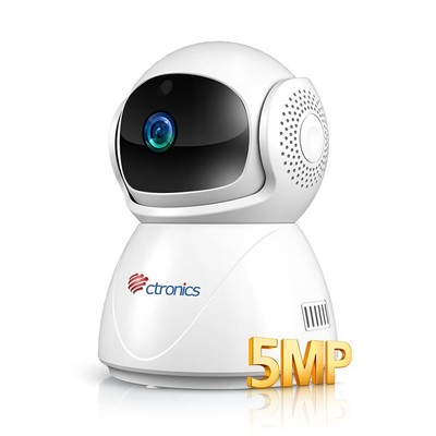 ctronics 5MP PTZ Überwachungskamera Innen WLAN 24GHz/5GHz Dualband WiFi IP Ka...