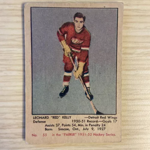 1951-52  Parkhurst #55 Leonard ¨Red¨Kelly  RC
