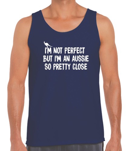Funny Mens Singlets Aussie Australian Men's Australia Day Navy Avail T shirts - Picture 35 of 44