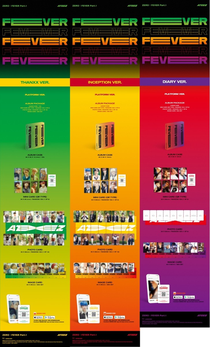 ATEEZ ZERO : FEVER Part.1 Platform ver QR+Photocard+Etc+Tracking