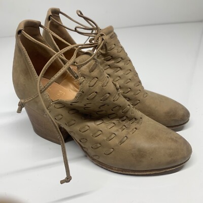 LA BOTTEGA DI LISA Ankle Heeled Boots Booties Size EUR 37.5 US 6.5 Italy Made
