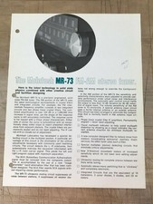 Vintage McIntosh MR 73 Tuner 1960's Marketing Brochure