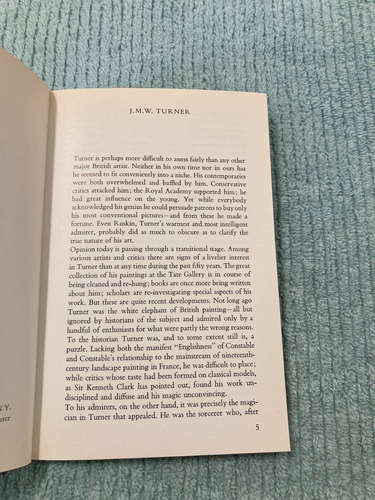 Vintage: Barnes & Noble Art Series Book - Artist: J. M. W. Turner - Picture 4 of 8