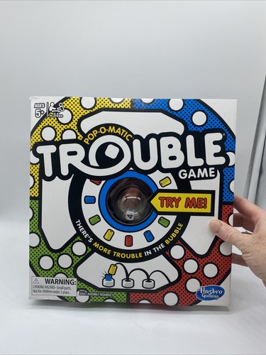 TROUBLE Pop-O-Matic THERE'S MORE TROUBLE IN THE BUBBLE Board Table Game H639-1b - Picture 3 of 3