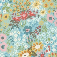 Sunday Brunch By BasicGrey For Moda - Mint Tea Dutch Baby Florals  #30750-14