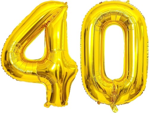 40" Large Gold Foil Number Balloon – Party Decoration for Birthday & Wedding - Picture 19 of 21