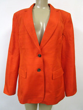 Banana Republic Orange Blazer Jacket Size 14 Long Sleeve Button Closure NWT