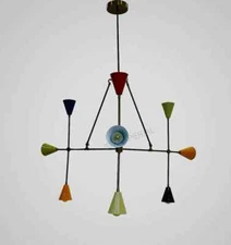 Modern 9 Arm Multicolor Sputnik Chandelier Italian Iconic Sputnik Ceiling Light