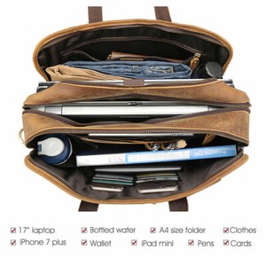 personalized leather computer bolsa