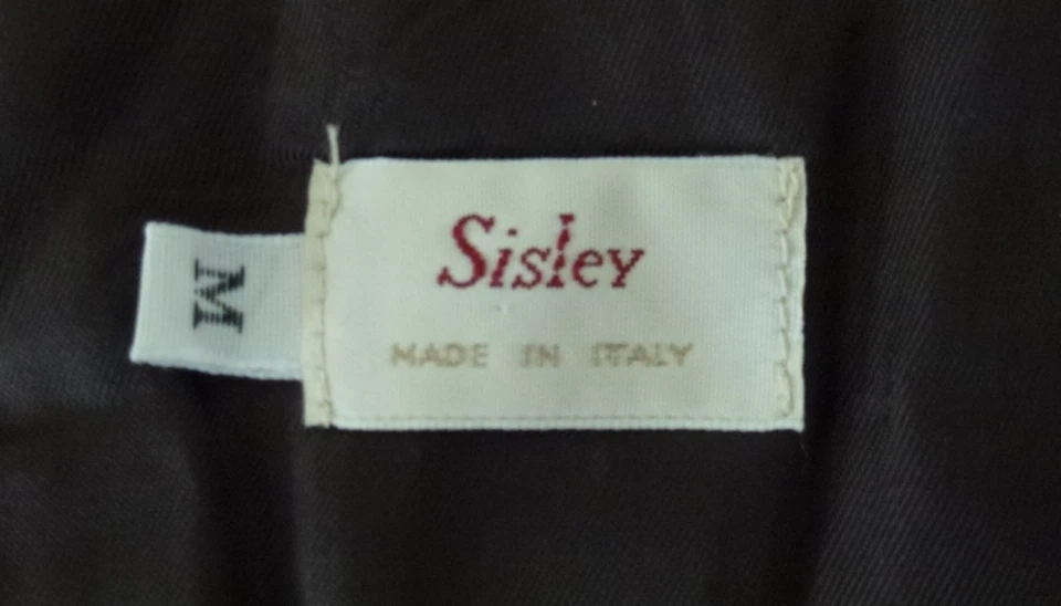 *NUEVO CON ETIQUETAS* VESTIDO SISLEY MUJER DAMA MARRÓN SIN MANGAS ABOTONADA TALLA MEDIANA T204 Foto 3 de 3