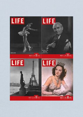 Life Magazine Lot of 4 Full Month of March 1946 4, 11, 18