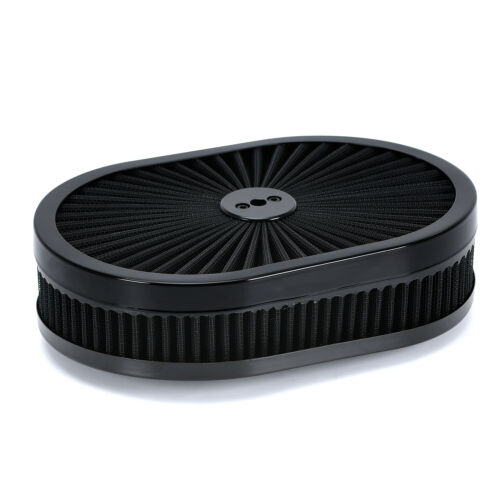 12''x2'' Washable Oval Filter Flow Air Cleaner Fit 5-1/8" Opening Carbs Inlet - Picture 10 of 12