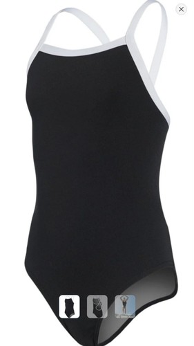Speedo Endurance+ Solid Super Proback Onepiece (YOUTH) NWTs Black Size 10/26 - Picture 10 of 13