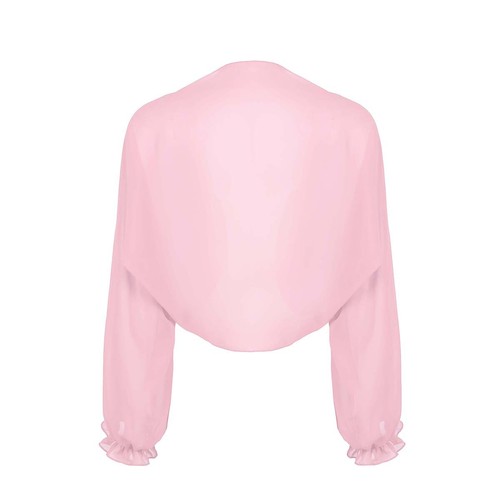 Lady Open Front Chiffon Cardigan See-through Bolero Shrug Crop Top Evening Party - Picture 368 of 466