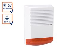 Atrapa syreny odporna na warunki atmosferyczne migająca dioda LED czerwona atrapa zasilana bateryjnie system alarmowy