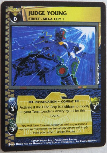 Dredd The Card Game JUDGES 1999 Round Table Productions Judge CCG - Picture 39 of 39