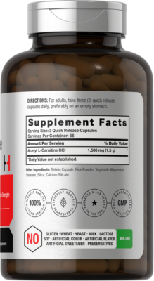 Acetyl L-Carnitine 1500mg | 200 Capsules | ALCAR | by Horbaach | eBay Acetyl L-Carnitine 1500mg | 200 Capsules | ALCAR | by Horbaach | eBay