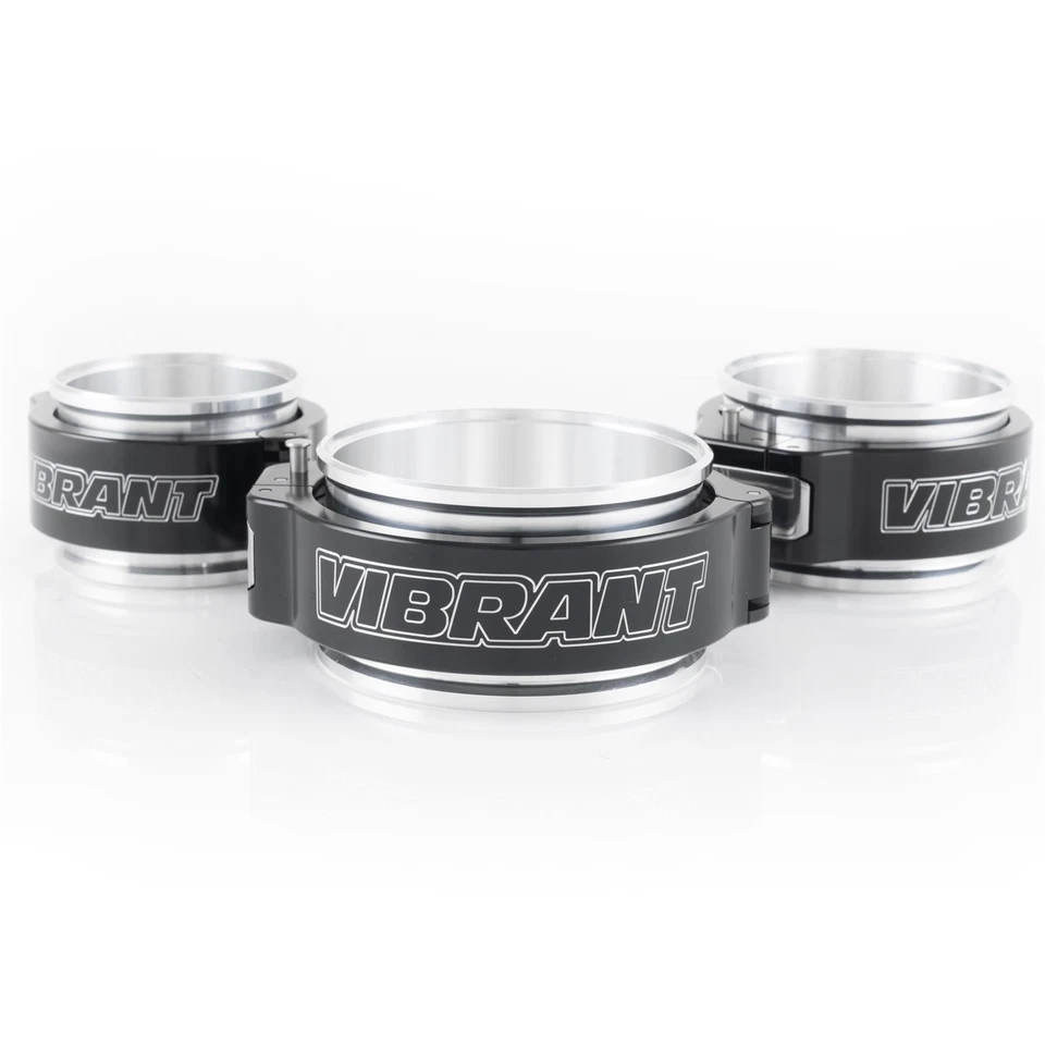 Conjunto de abrazadera sin pasador Vibrant 32516 HD 3,0 pulgadas O.D. Tubo, negro Foto 3 de 4