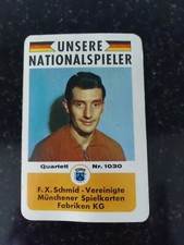 Quartett Fussball  Nationalspieler Nr. 1030 F.X.Schmid Uwe Seeler 1960er J.