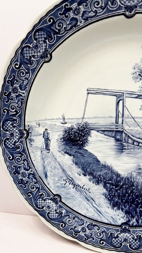 Vintage BOCH Belgium DELFTS Wall Plate for Royal Sphinx FREE USA SHIPPING! - Picture 4 of 11