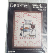Janlynn Counted Cross Stitch Kit 40-35 American Dream 11x14 In Made In USA NEW