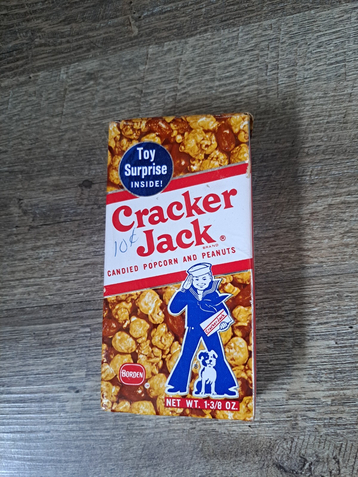 Vintage 1968 Cracker Jack Box Contents Unopened, Prize Inside NEW NOS