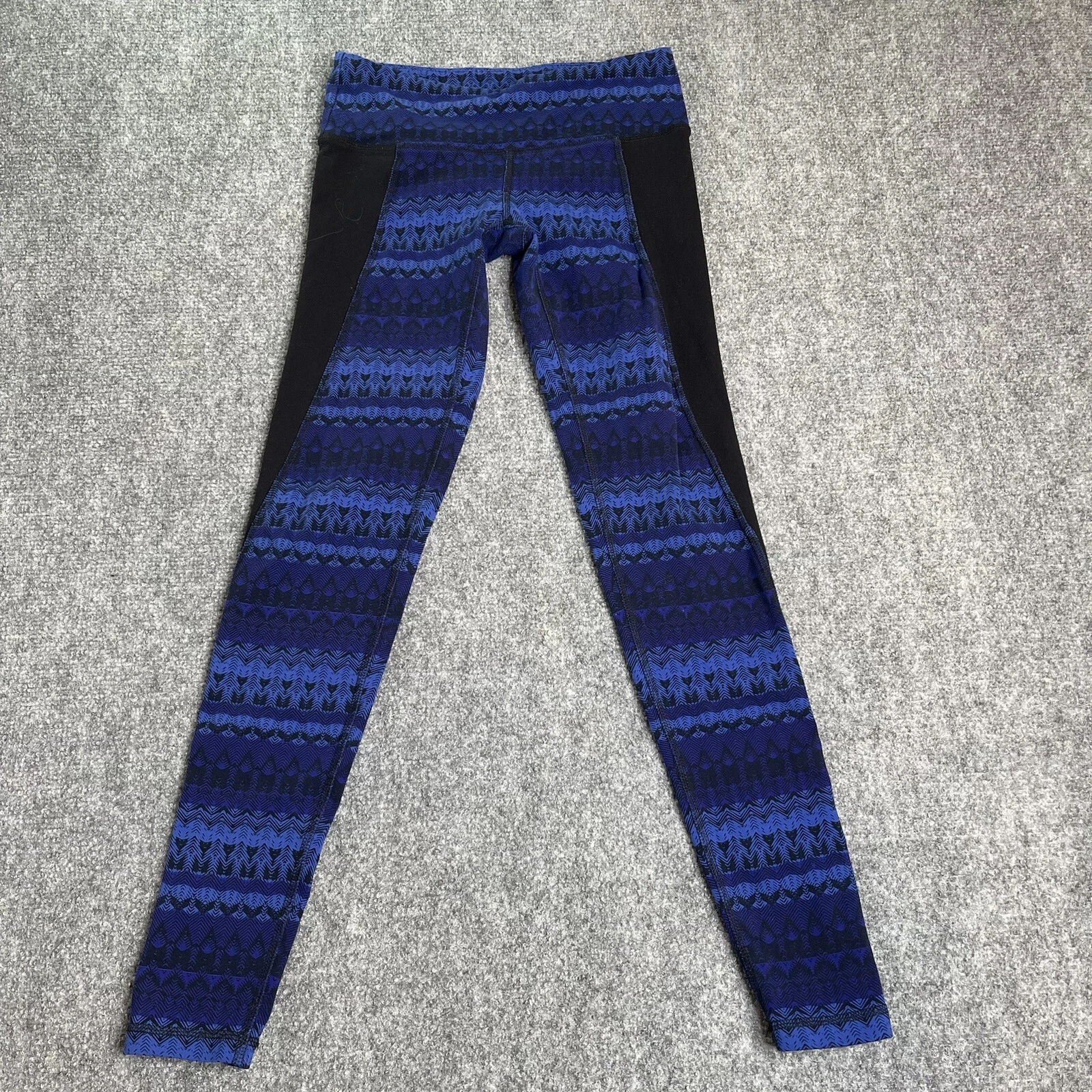 alo-yoga illusion 3 tribal print arctic royalty black leggings