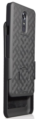 Black Case Kickstand Cover + Belt Clip Holster Holder Combo for LG Stylo 5 - Picture 5 of 9