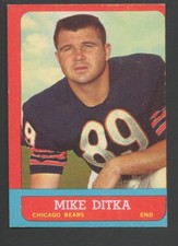 1963 Topps Football Card #62 Mike Ditka-Chicago Bears Ex Card