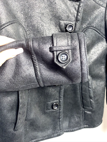 Guess Women’s Motorcycle Style Fleece Lined Jacket Size L Black LH224*N - Picture 2 of 9