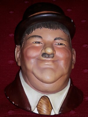 Bust of Hardy, Legend,Signed F. Wright,England,6''x4''Wall Bust 1984 Hand painted