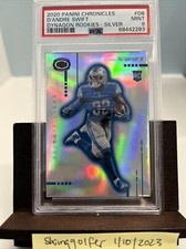 2020 Panini Chronicles D’Andre Swift Dynagon Silver #D8 Lions RC PSA 9 MINT