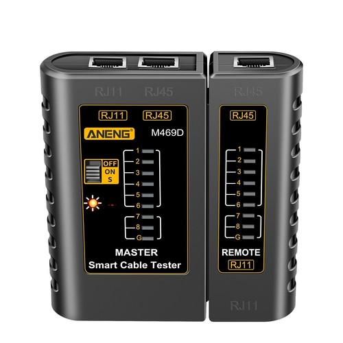 ANENG M469D LAN Netzwerkkabel-Detektor Anschluss RJ45+RJ11 Stiefel Endstecker - Afbeelding 15 van 16