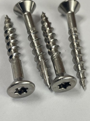 #8 1-1/4" Deck Screws, Type 316 Marine Grade, Stainless Steel, Torx T20 Drive - 第 1/2 張圖片