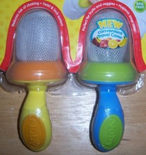 New Nuby 2 Pack The Nibbler, Fruit Snack Holder, BPA Free, 10 Months