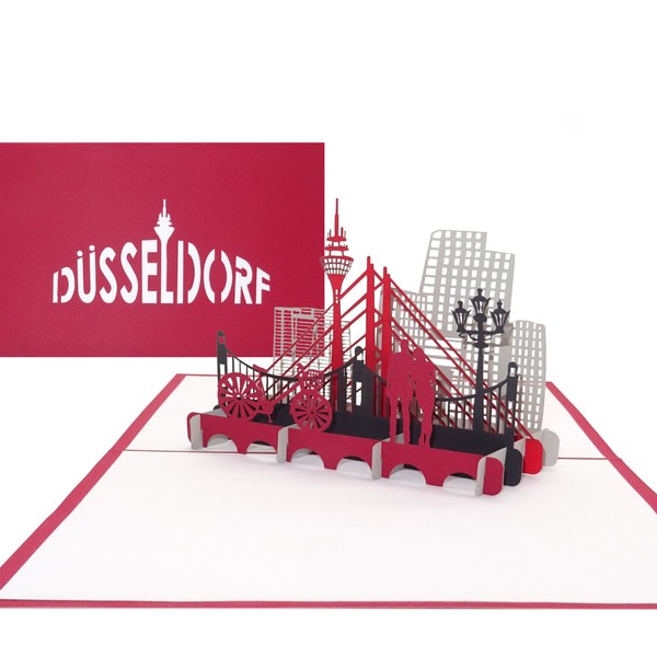 "Pop Up Karte \"DüSseldorf Panorama\" 3D Geburtstagskarte, Souvenir & Gutschein"-image
