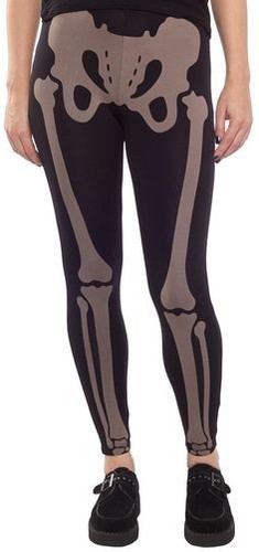 Black Them Bones Leggings Stretchy 